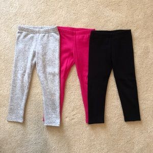Bundle of 3 Carter's fleece leggings 5T
